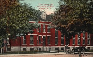 County Jail & Sheriffs Office Owego New York Police Valentine Vintage Postcard