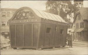 Attleboro MA Giant WWI War Chester PRO PATRIA Real Photo Postcard PROPAGANDA