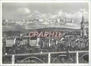 Modern Postcard Bern and the Alps