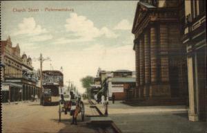 Pietermaritzburg South Africa Church Street Trolley c1910 Postcard jrf