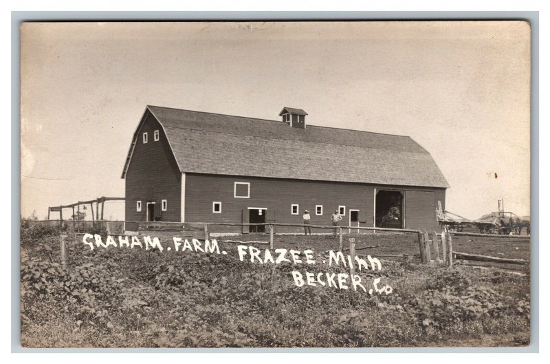 RPPC Barn Graham Farm Frazee Minnesota Becker County pc1948