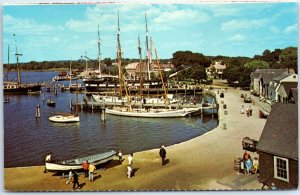 Postcard - The hub of Mystic Seaport - Mystic, Connecticut