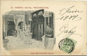 PC UNITED KINGDOM, WESTMINSTER, ST. ERMIN'S HOTEL, Vintage Postcard (b30994)