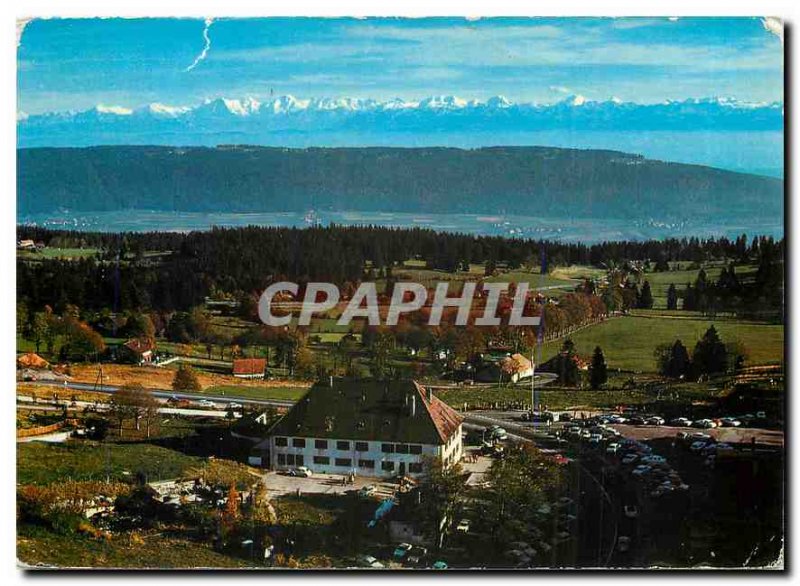 Postcard Modern Lights and colors of the Jura Hotel and Neuchateloise Pass of...