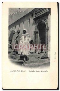 Postcard Old Algiers City High Entree of Zaouia