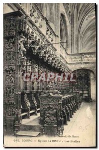 Old Postcard Brou Church Bourg The Stalls