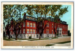 1937 St. Joseph Hospital 118 S. 14th Street Keokuk Iowa IA Antique Postcard