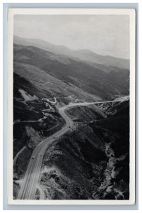 Real Photo Postcard Caracas Venezuela Highway Birds Eye Vintage RPPC