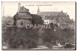 Old Postcard Vannes tower connetable