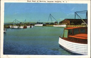 Seaside Heights New Jersey NJ Berkley Boat Rest Vintage Postcard