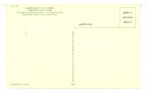 Canada - ON, Niagara Falls. Illuminated Falls from Oneida Tower