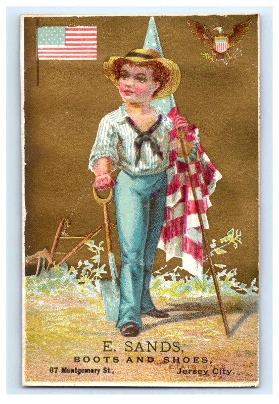 1880s Jersey City U.S. Flags Eagle Patriotic E. Sands P85