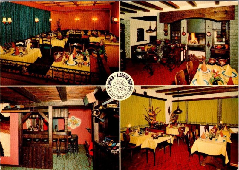 Klosters-Dorf, Switzerland  HOTEL RUFINIS  Restaurant~Tea Room  4X6  Postcard
