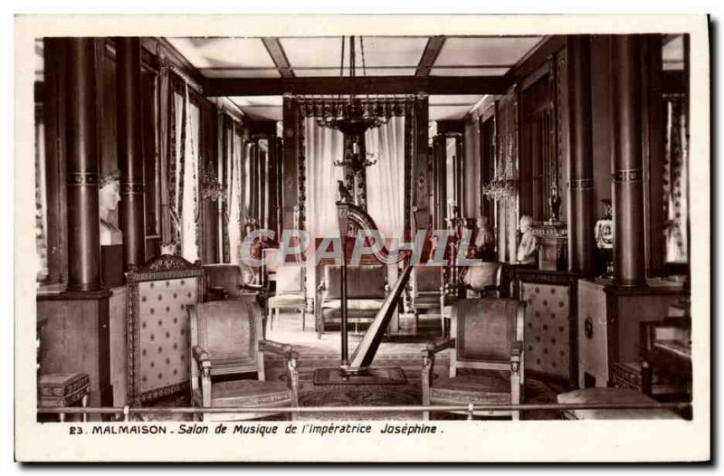 Old Postcard Malmaison Josephine Music Room