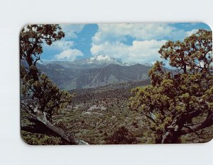 Postcard Pikes Peak, Garden of the Gods, Colorado Springs, Colorado