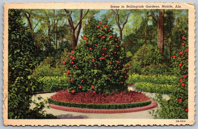 Vtg Mobile Alabama AL Scene In Bellingrath 1950 View Postcard