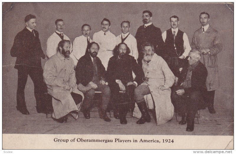 OBERAMMERGAU, Bavaria, Germany; Group of Players in America, 1924