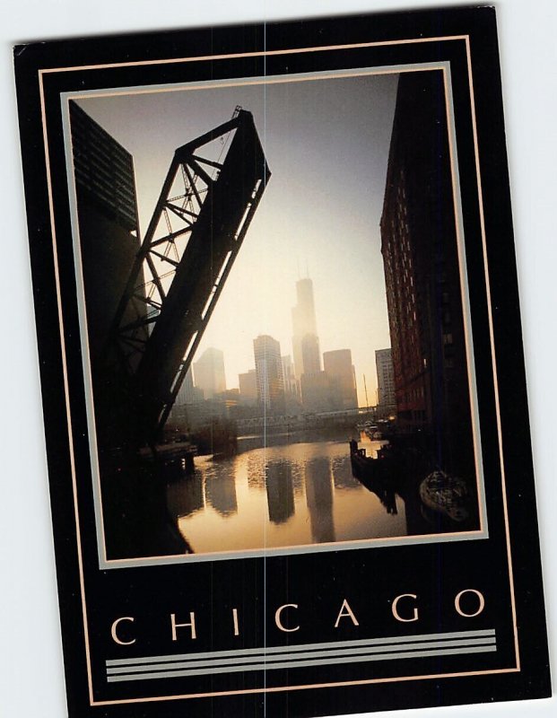 Postcard The Chicago River Illinois USA