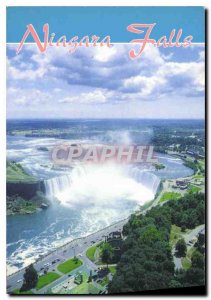 Postcard Modern Niagara Falls majestic waterfalls Canadian Horseshoe Falls an...