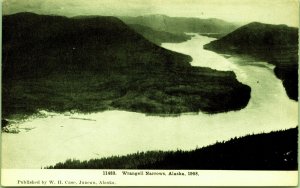 Wrangell Narrows 1908 WH Case, Juneau Alaska Postcard