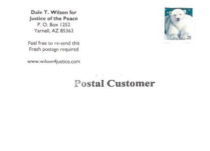 US #4389 Coil Polar Bear.  Dale T. Wilson for Justice of the Peace.