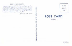 Postcard TRAIN SCENE Worcester Massachusetts MA AQ1717