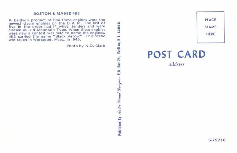 Postcard TRAIN SCENE Worcester Massachusetts MA AQ1717