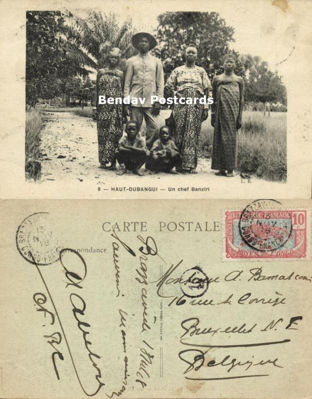 French Congo, Haut-Oubangui, Gbanziri Banziri Chief Raymond Sokambi (?) (1918)