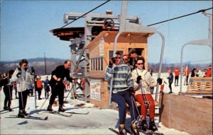 Zanesville Ohio OH Valley High Ski Resort Ski Lift Skiing Vintage Postcard