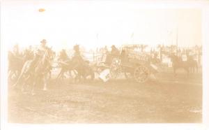 E26/ Calgary Alberta Canada Real Photo RPPC Postcard Stampede Rodeo Wagon c1930s