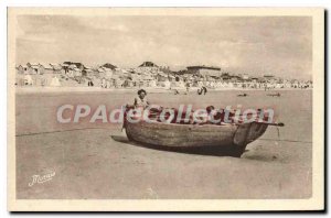 Postcard Old St Jean de Monts (Vendee) The Immenac Beach has low tide