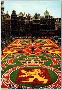 Postcard - Market Place, Flower carpet - Brussels, Belgium