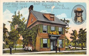 Home of William Penn Philadelphia, Pennsylvania PA Postcard