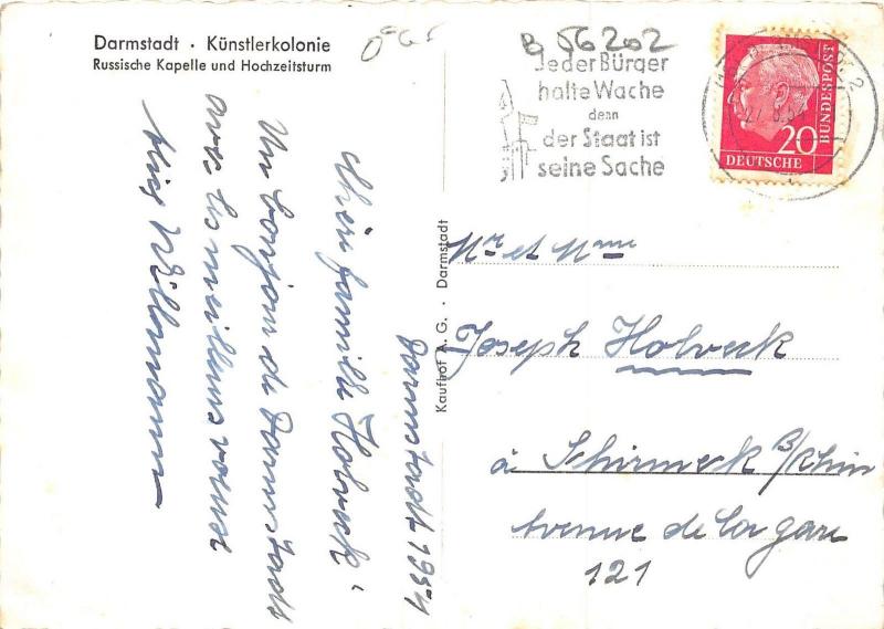 B56202 Darmstadt Kunstlerkolonie  germany
