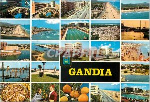 Postcard Modern Gandia Valencia Various aspects
