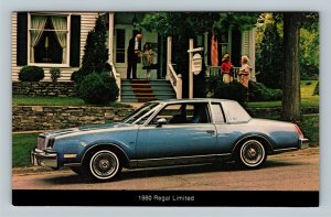 Automobile - 1980 Buick Regal Limited, 2-Door Hardtop, Blue Chrome Postcard 