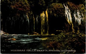 Vtg 1910s Mossbrae Falls Shasta Springs Sacramento Canyon California CA Postcard