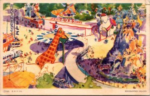 Postcard Enchanted Island, Century of Progress 1933 Chicago, Illinois