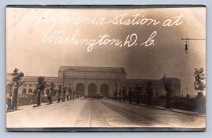 K1/ Washington D.C. RPPC  Postcard c1910 Pennsylvania Railroad Depot 295