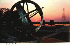 Houston TX-Texas, Armillary Sun Dial San Jacinto Battleground Vintage Postcard