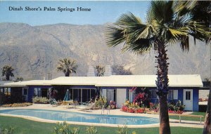 Palm Springs California 1960s Postcard Home Of Actress Movie Star Dinah Shore