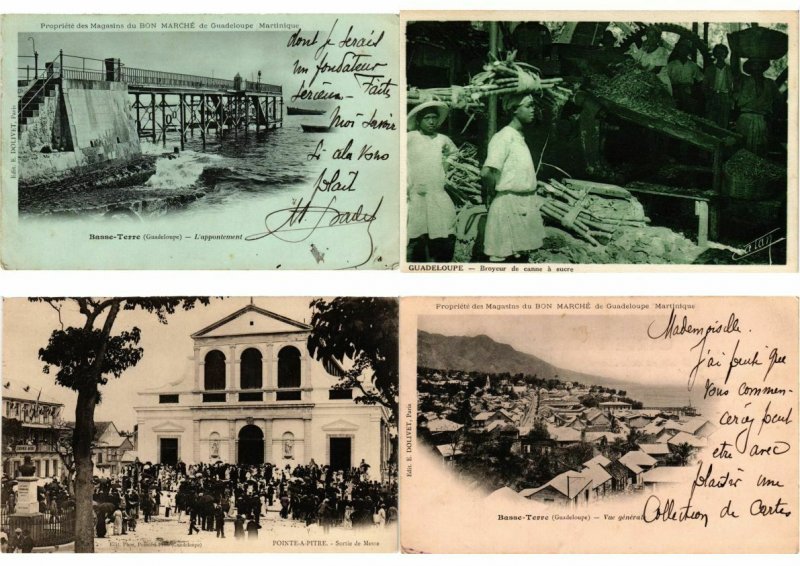 GUADELOUPE CARIBBEAN ISLAND 120 Vintage Postcards (L2658)