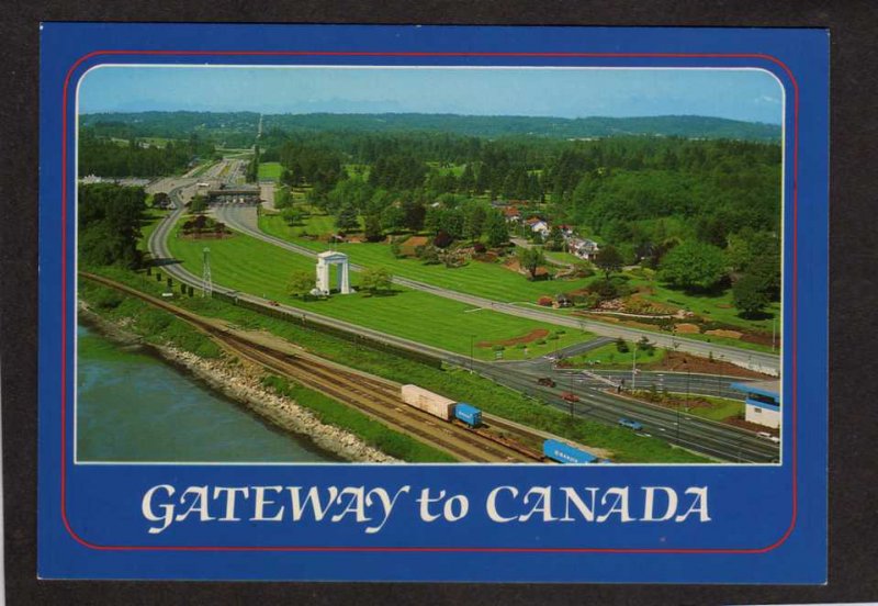 WA Peace Arch Park US Customs Office Blaine Washington State Postcard