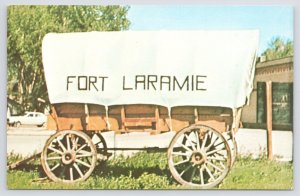 State View~Fort Laramie~Covered Wagon~Wyoming~Reminder Of Days Gone By~Vintage