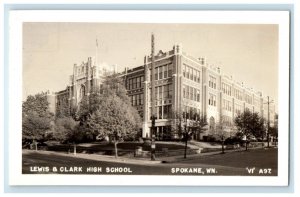 c1910's Lewis Clark High School Spokane Washington WA RPPC Photo Postcard