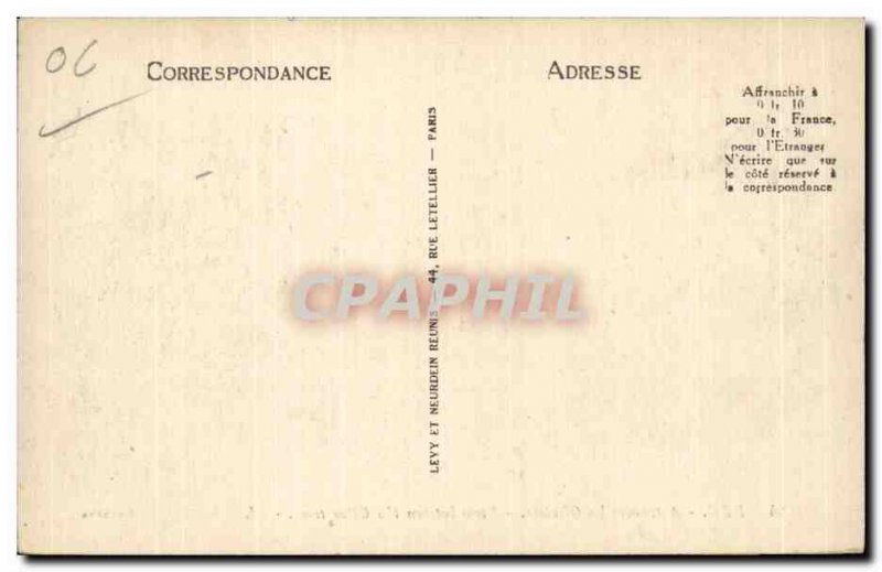 Old Postcard Eze Through the Olive Trees