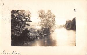 Richmond Maine Songo River Scenic Real Photo Antique Postcard K13724