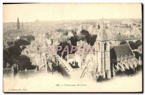 Old Postcard Panorama Caen