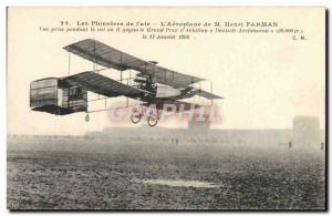 Old Postcard Jet Aviation Airplane M Herni Farman View taken during the fligh...