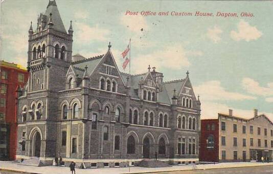 Ohio Dayton Post Office And Custom House 1911